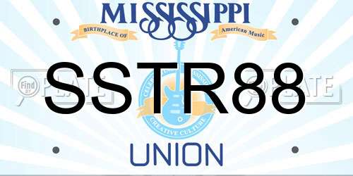 SSTR88 Mississippi License Plate
