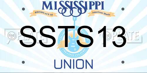 SSTS13 Mississippi License Plate