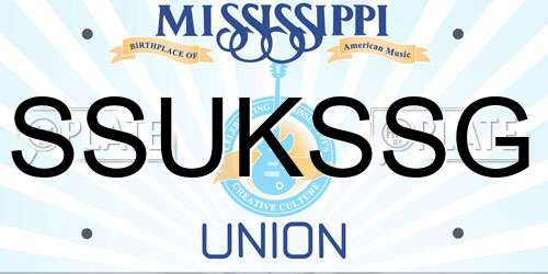 SSUKSSG Mississippi License Plate