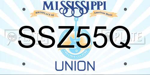 SSZ55Q Mississippi License Plate