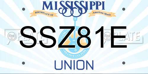 SSZ81E Mississippi License Plate
