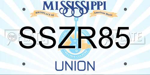 SSZR85 Mississippi License Plate