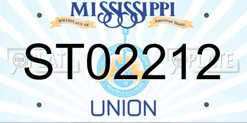 ST02212 Mississippi License Plate