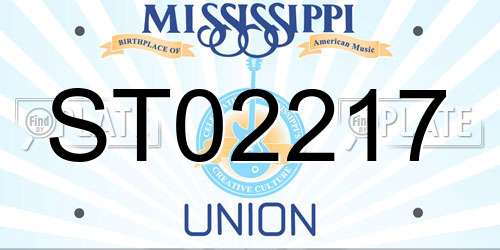 ST02217 Mississippi License Plate