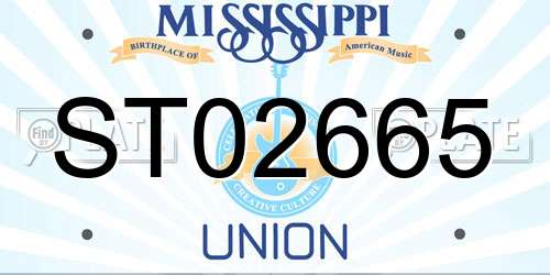 ST02665 Mississippi License Plate