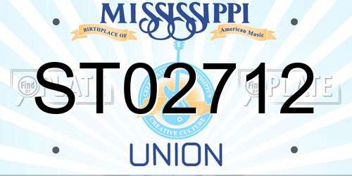 ST02712 Mississippi License Plate