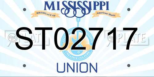 ST02717 Mississippi License Plate