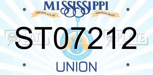 ST07212 Mississippi License Plate