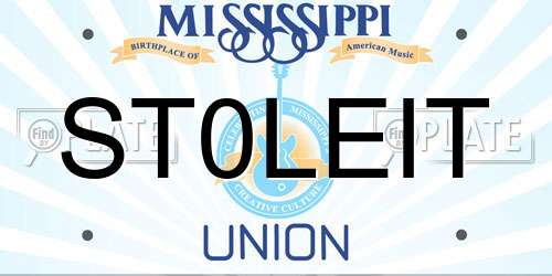 ST0LEIT Mississippi License Plate