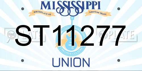ST11277 Mississippi License Plate