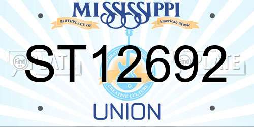 ST12692 Mississippi License Plate