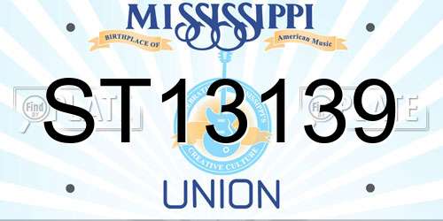 ST13139 Mississippi License Plate
