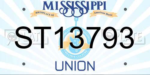 ST13793 Mississippi License Plate