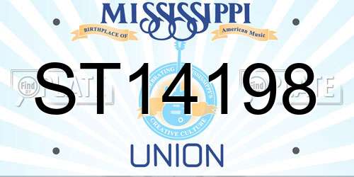 ST14198 Mississippi License Plate