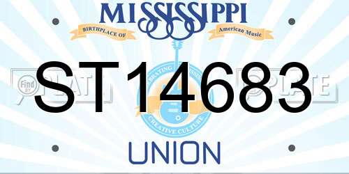 ST14683 Mississippi License Plate