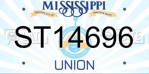 ST14696 Mississippi License Plate