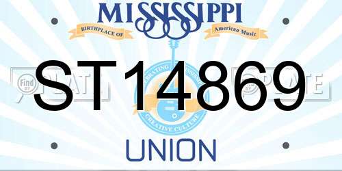 ST14869 Mississippi License Plate