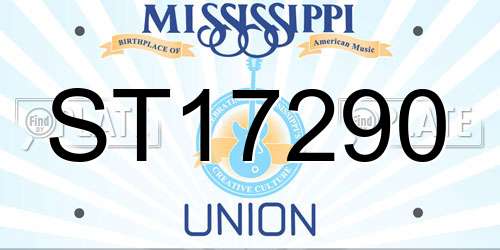ST17290 Mississippi License Plate