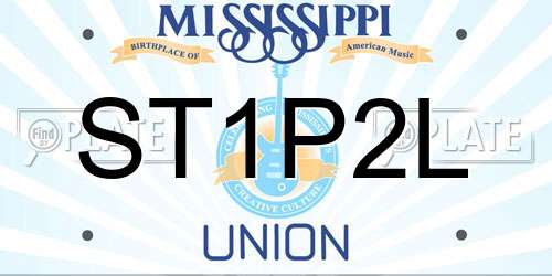ST1P2L Mississippi License Plate
