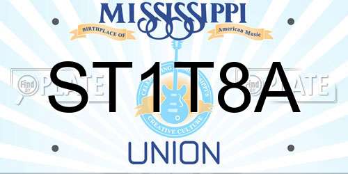 ST1T8A Mississippi License Plate