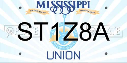 ST1Z8A Mississippi License Plate