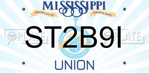 ST2B9I Mississippi License Plate