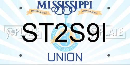 ST2S9I Mississippi License Plate