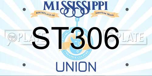 ST306 Mississippi License Plate
