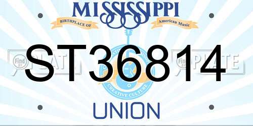 ST36814 Mississippi License Plate