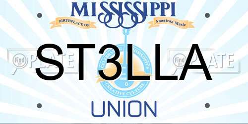 ST3LLA Mississippi License Plate
