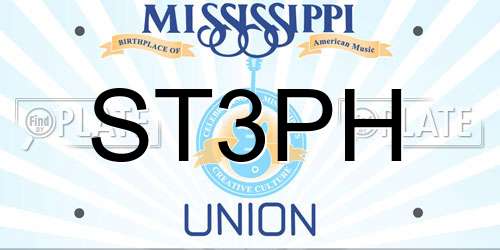 ST3PH Mississippi License Plate