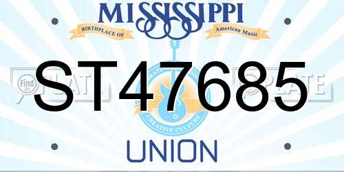 ST47685 Mississippi License Plate