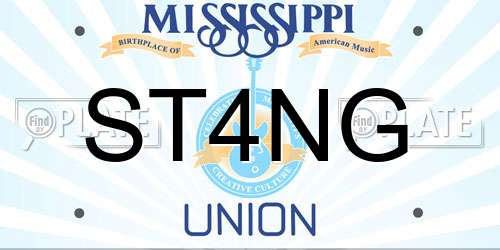 ST4NG Mississippi License Plate