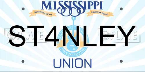 ST4NLEY Mississippi License Plate