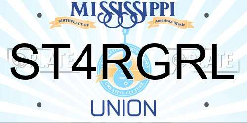 ST4RGRL Mississippi License Plate