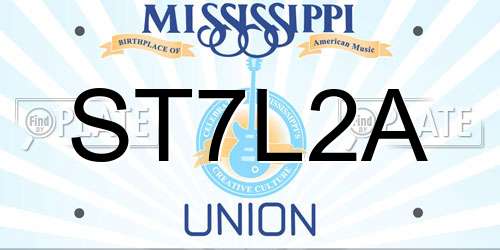 ST7L2A Mississippi License Plate
