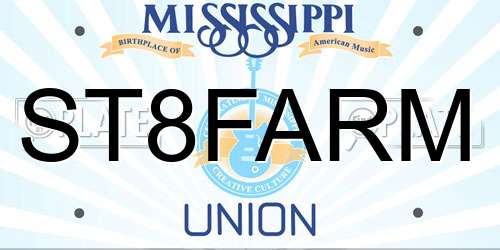 ST8FARM Mississippi License Plate