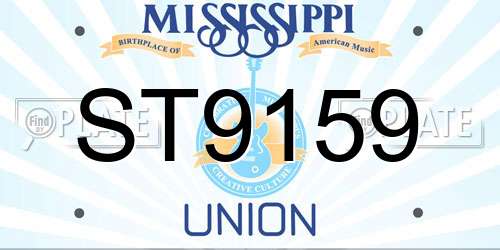 ST9159 Mississippi License Plate
