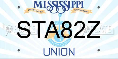 STA82Z Mississippi License Plate