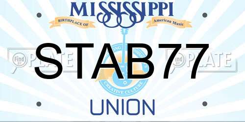 STAB77 Mississippi License Plate