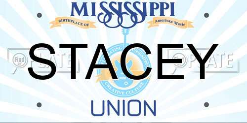STACEY Mississippi License Plate