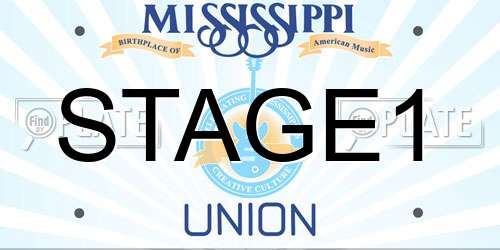 STAGE1 Mississippi License Plate