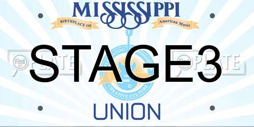 STAGE3 Mississippi License Plate