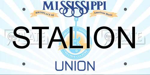 STALION Mississippi License Plate
