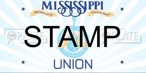 STAMP Mississippi License Plate