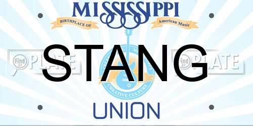 STANG Mississippi License Plate