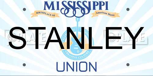 STANLEY Mississippi License Plate