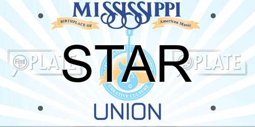 STAR Mississippi License Plate