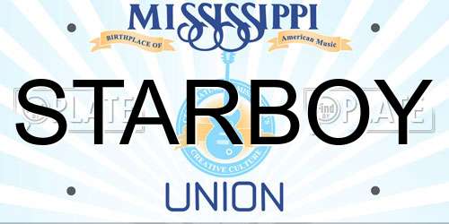 STARBOY Mississippi License Plate