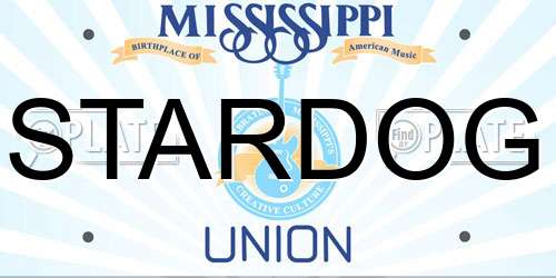 STARDOG Mississippi License Plate